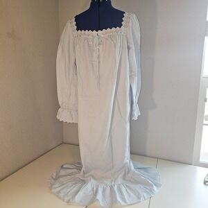 Victoria's Secret lrg vintg nwt deadstock nightgown blue cottage core victorian